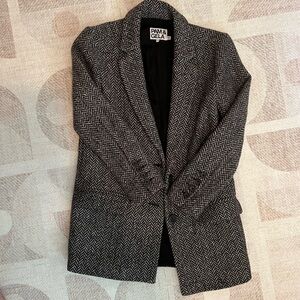 PAM&GELA herringbone wool blazer coat
